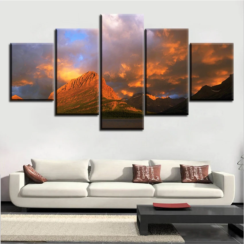 best 5pc Set wonderful-golden-sunset-mountains NO FRAME Oil Painting Canvas Prints Wall Art Pictures For Living Room Decorations
best 5pc Set wonderful-golden-sunset-mountains NO FRAME Oil Painting Canvas Prints Wall Art Pictures For Living Room Decorations