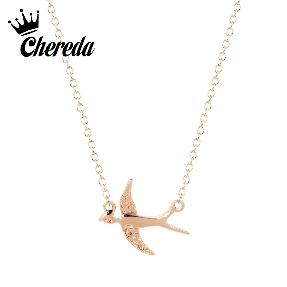 Chereda Hot Sale Dainty Swallow Necklace Gold/Silver Bird Dove Charm Necklace Cute Fiying Swallow Animal Necklace Halskette
Chereda Hot Sale Dainty Swallow Necklace Gold/Silver Bird Dove Charm Necklace Cute Fiying Swallow Animal Necklace Halskette