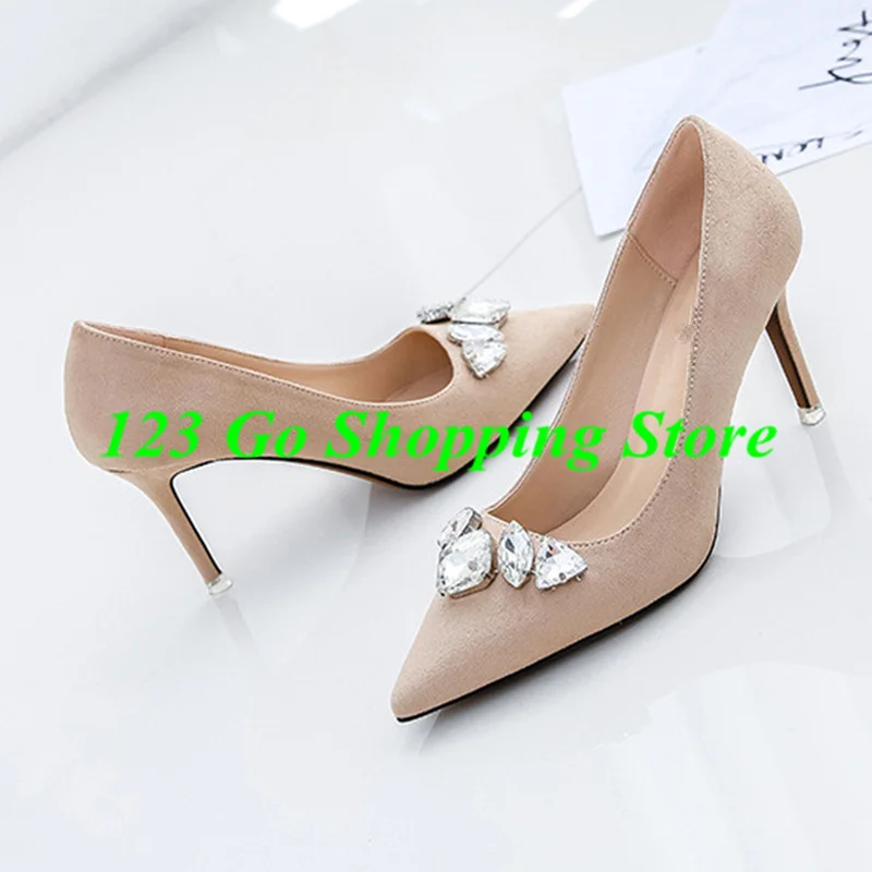 Pointed Toe High Thin Heels Women Shoes Crystal Embellished Shallow Women Pumps Funky Trendy Brand Designer Shoes Zapatos Mujer
Pointed Toe High Thin Heels Women Shoes Crystal Embellished Shallow Women Pumps Funky Trendy Brand Designer Shoes Zapatos Mujer