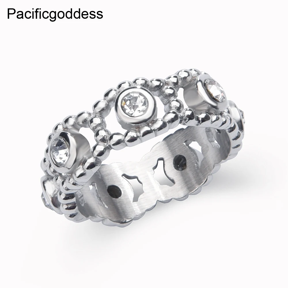 Pacificgoddess nice rings with fine zircon stainless steel jewelry for party women gift
Pacificgoddess nice rings with fine zircon stainless steel jewelry for party women gift