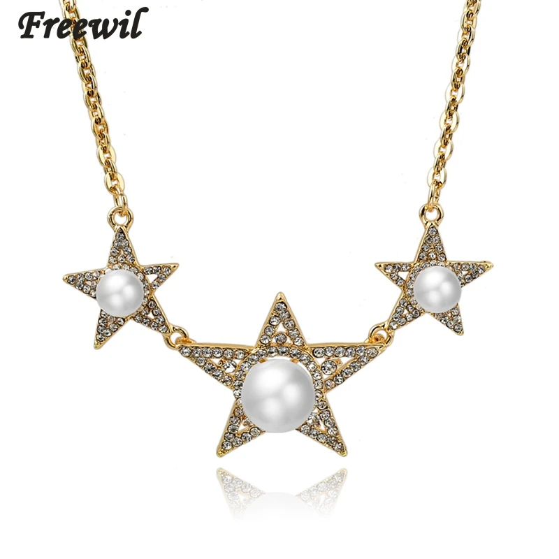 Athina New Austrian Crystal Star Gold Color Chain Necklaces With Simulated Pearl Pendants Women Gift charms Necklace Sne150813
Athina New Austrian Crystal Star Gold Color Chain Necklaces With Simulated Pearl Pendants Women Gift charms Necklace Sne150813
