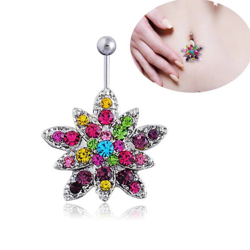Piercing Europe and the United States fashion new colorful lotus navel buckle nail nose nail buried section
Piercing Europe and the United States fashion new colorful lotus navel buckle nail nose nail buried section