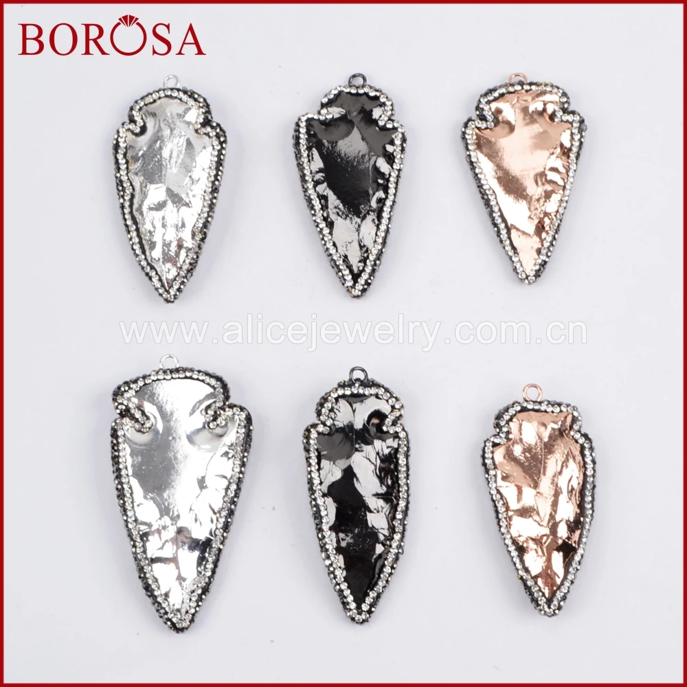 BOROSA arrowhead multi color stone natural stone charm bead crystal rhinestone pave drusy charm for DIY jewelry JAB636
BOROSA arrowhead multi color stone natural stone charm bead crystal rhinestone pave drusy charm for DIY jewelry JAB636