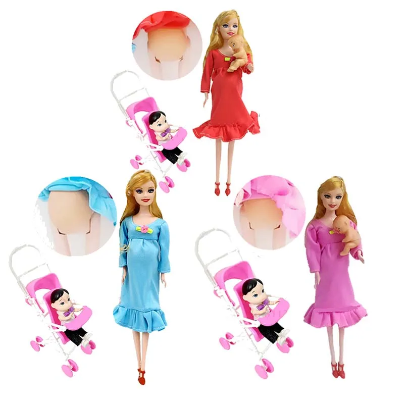 Toys Family 3 People Dolls Suits 1 Mom / Baby Son/1 Baby Carriage Real Pregnant Doll Gifts
Toys Family 3 People Dolls Suits 1 Mom / Baby Son/1 Baby Carriage Real Pregnant Doll Gifts