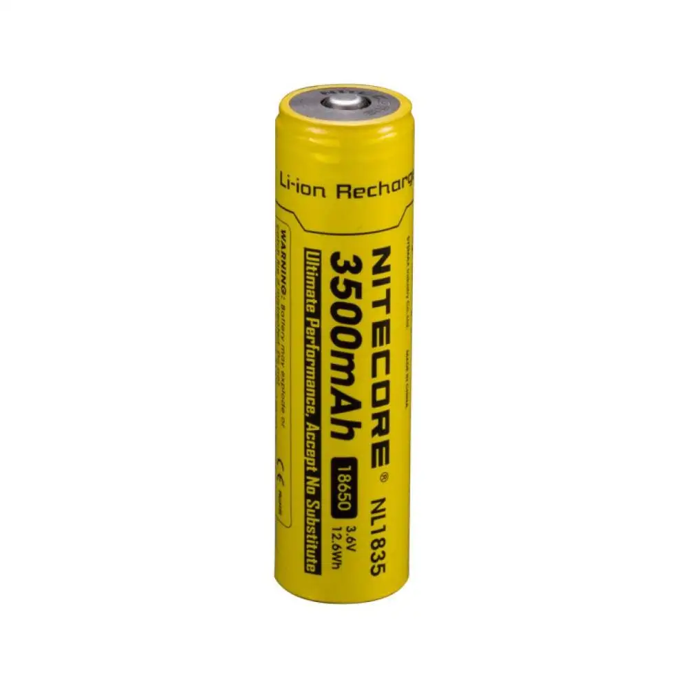 

2 pcs Nitecore NL1835 18650 3500mAh(new version of NL1834)3.6V 12.6Wh Rechargeable Li-on Battery high quality with protection