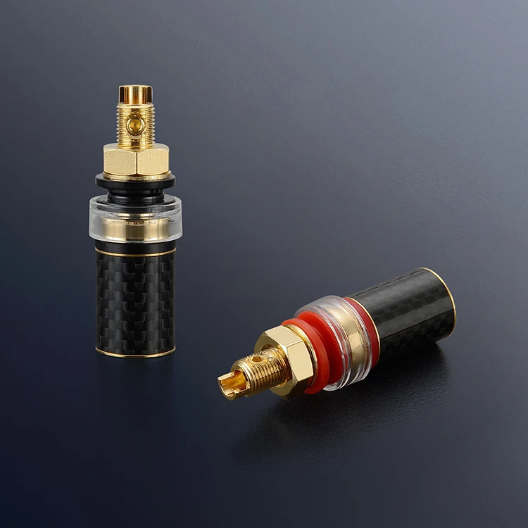 Viborg BP604G Pure Copper Carbon fiber Gold Plated Binding post Speaker Terminal hifi speaker amp
Viborg BP604G Pure Copper Carbon fiber Gold Plated Binding post Speaker Terminal hifi speaker amp