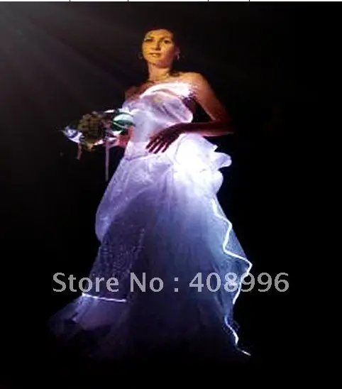 Optical fiber luminous formal attire for evening party/wedding dress/cocktail dress/fashion show/prom dress
Optical fiber luminous formal attire for evening party/wedding dress/cocktail dress/fashion show/prom dress