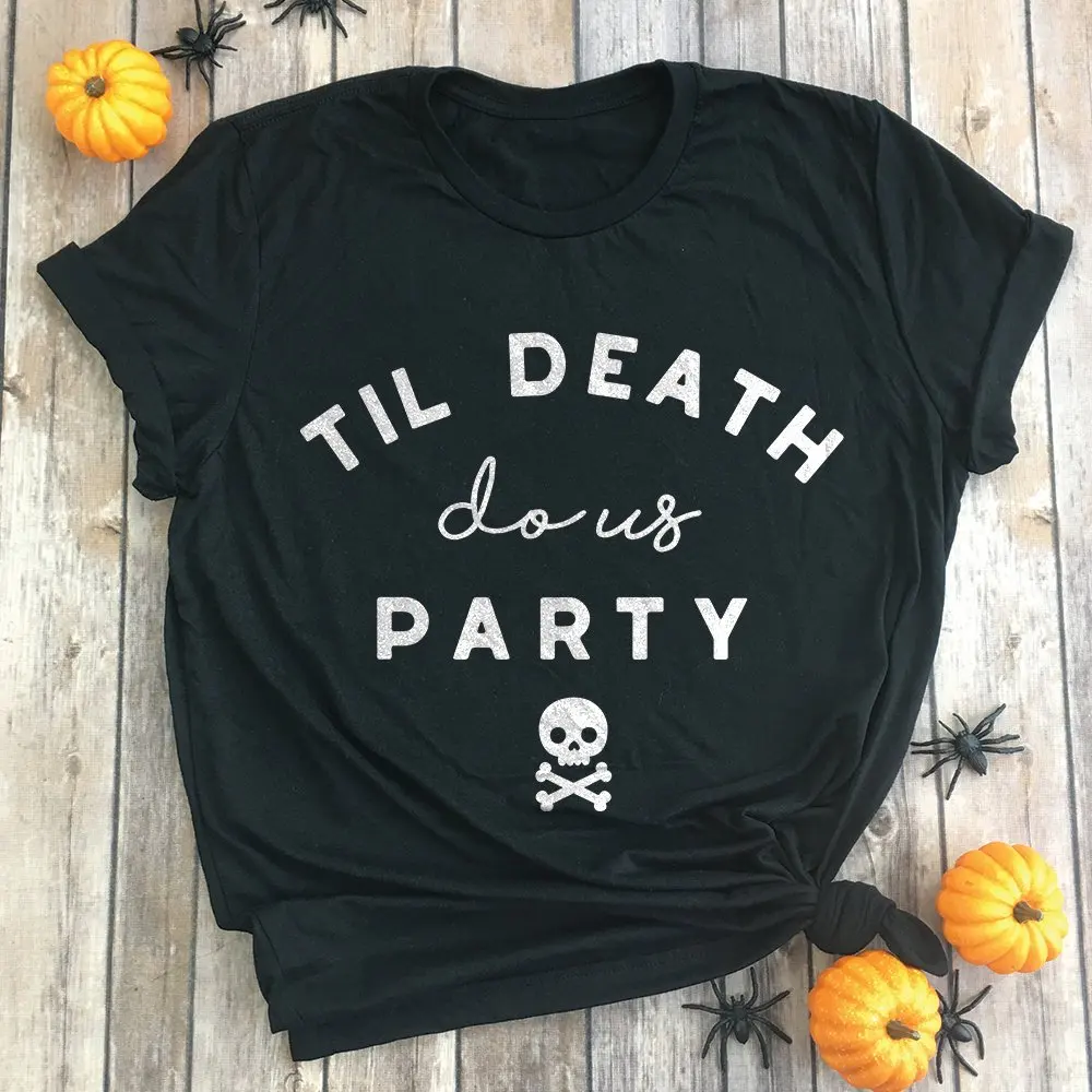 Til Death Do Us вечерние рубашка Хэллоуин девичник рубашки свадебные для мальчиков