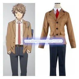 Косплей «сделай сам» Seishun Buta Yarou wa Bunny Girl Senpai no Yume wo Minai Sakurajima Mai Azusagawa Sakuta, костюм для косплея
Косплей «сделай сам» Seishun Buta Yarou wa Bunny Girl Senpai no Yume wo Minai Sakurajima Mai Azusagawa Sakuta, костюм для косплея