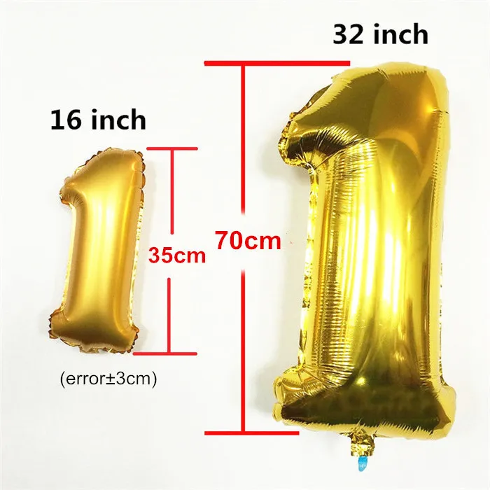 Высокое качество 32 дюймов Количество воздушных шаров синего черного и золотого