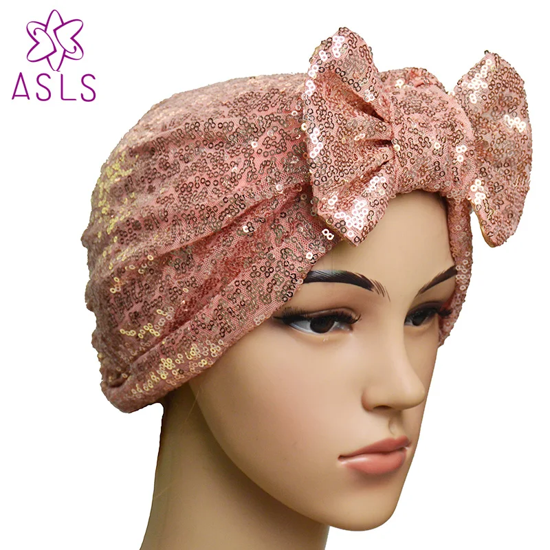 Fast shipping Fashion Elegant Women Butterfly bow Sequins headscarf wrap head turban soft knotted turban Beanie Cap Turbante
Fast shipping Fashion Elegant Women Butterfly bow Sequins headscarf wrap head turban soft knotted turban Beanie Cap Turbante