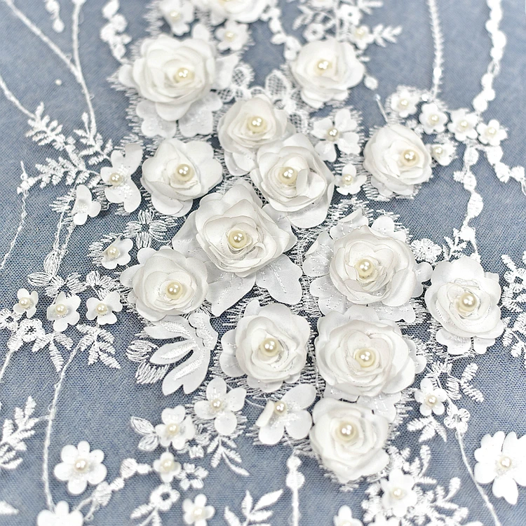 European Luxury Embroidery 3D Floral beading sequins lace fabric for wedding dress handmade diy material dress fabric
European Luxury Embroidery 3D Floral beading sequins lace fabric for wedding dress handmade diy material dress fabric