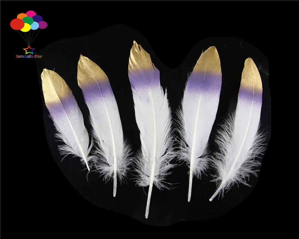 wholesale beautiful Premium Diy 10-100 PCS gold purple goose Feathers 8-10 inch/20-25 cm carnival costume headress mask
wholesale beautiful Premium Diy 10-100 PCS gold purple goose Feathers 8-10 inch/20-25 cm carnival costume headress mask