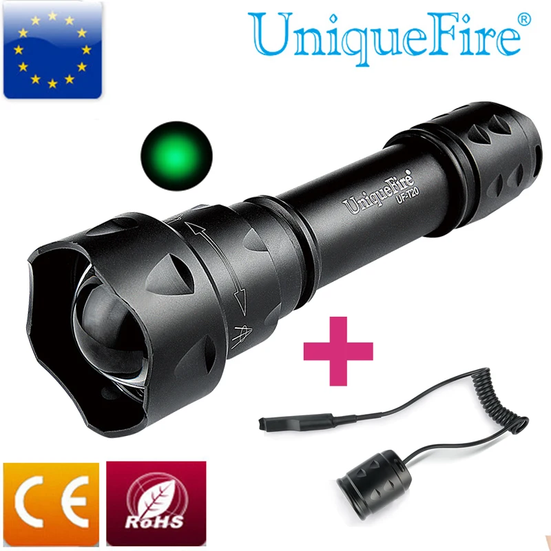 UniqueFire UF-T20 Light XP-E LED 3M Aspherical Lens Flashlight Torch Green Lamp Torch+Rat Tail For Cycling Hiking Camping
UniqueFire UF-T20 Light XP-E LED 3M Aspherical Lens Flashlight Torch Green Lamp Torch+Rat Tail For Cycling Hiking Camping
