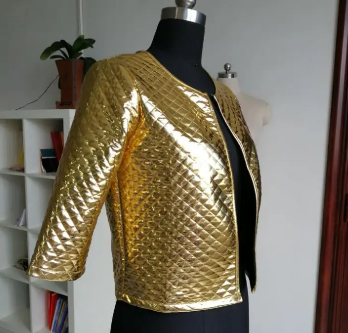 Women Fashion Spring Summer Short Jacket Women Gold Sequins Jackets Three Quater Sleeve Coats Outwears Plus Size
Women Fashion Spring Summer Short Jacket Women Gold Sequins Jackets Three Quater Sleeve Coats Outwears Plus Size