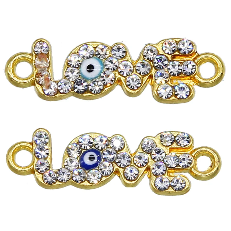 6 штук/lucky eye LOVE Сердце Кулон Тип злые глаза Diy ювелирные аксессуары ожерелье с