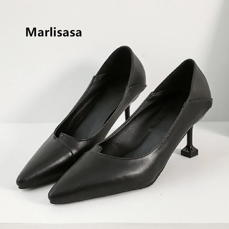 Marlisasa Women Fashion Sweet Black Soft Comfortable High Heel Shoes Lady Casual Office Pumps Tacones Altos Sexy Mujer G5448
Marlisasa Women Fashion Sweet Black Soft Comfortable High Heel Shoes Lady Casual Office Pumps Tacones Altos Sexy Mujer G5448