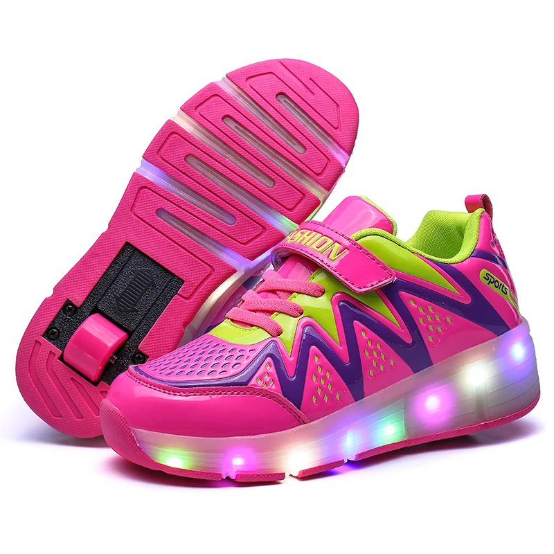 NEW Children Roller Shoes Fashion Kids Sneakers Boy & Girls Child Patent Leather With LED Casual Wheel Shoes Size 29-41
NEW Children Roller Shoes Fashion Kids Sneakers Boy & Girls Child Patent Leather With LED Casual Wheel Shoes Size 29-41