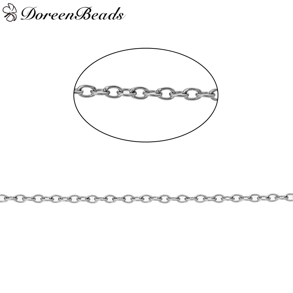Фурнитура для кабельной цепи DoreenBeads из нержавеющей стали 304, тусклый серебристый цвет, 1,5x1 мм, 2 м
Фурнитура для кабельной цепи DoreenBeads из нержавеющей стали 304, тусклый серебристый цвет, 1,5x1 мм, 2 м