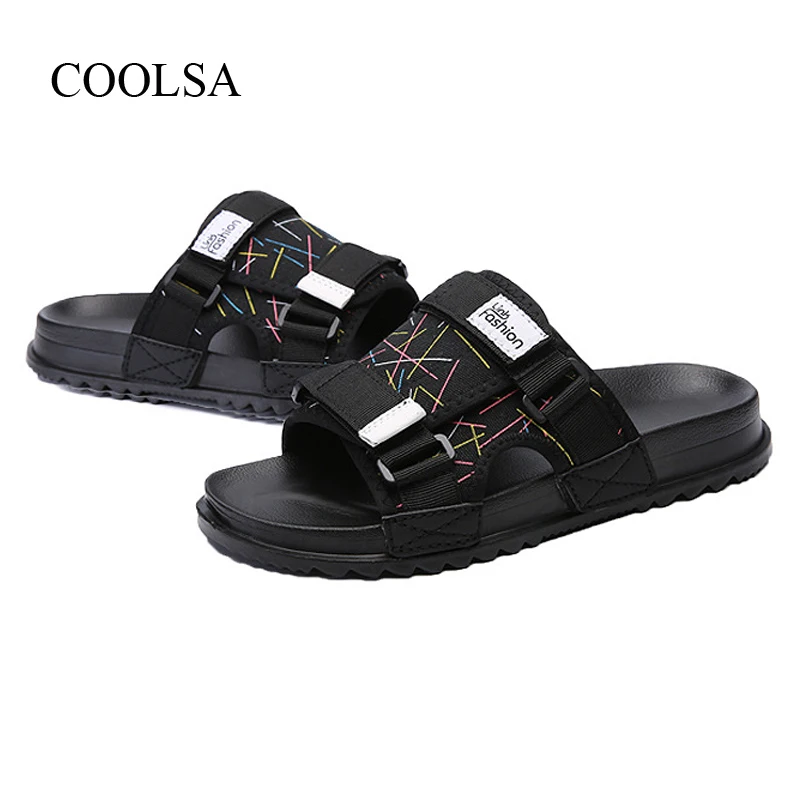 Мужские Пляжные шлепанцы COOLSA, сланцы для улицы, сетчатая ткань, домашние тапочки для пар, сандалии для мальчиков, лето
Мужские Пляжные шлепанцы COOLSA, сланцы для улицы, сетчатая ткань, домашние тапочки для пар, сандалии для мальчиков, лето