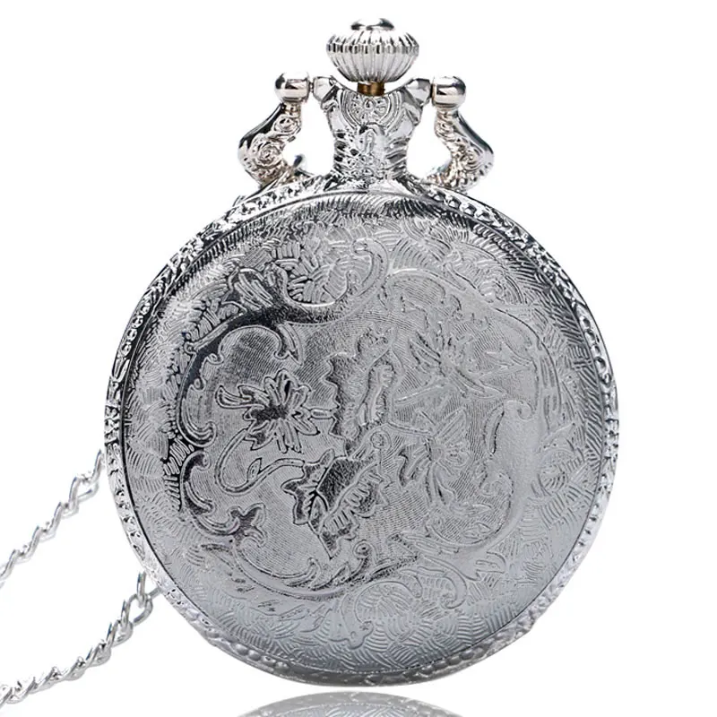 Vintage Silver Motorcycle Quartz Pocket Watch Pendant Necklace Watches Men Women Gift P455 | Наручные часы