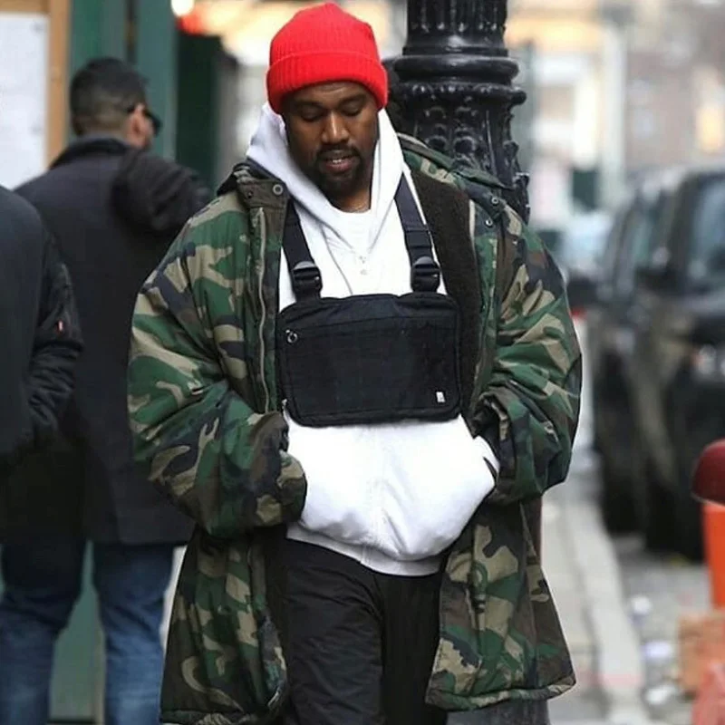 

Fashion Chest Rig Men Hip Hop Streetwear Casual Functional Tactical Chest Bag Kanye West Cool Boy Cross Shoulder Bag