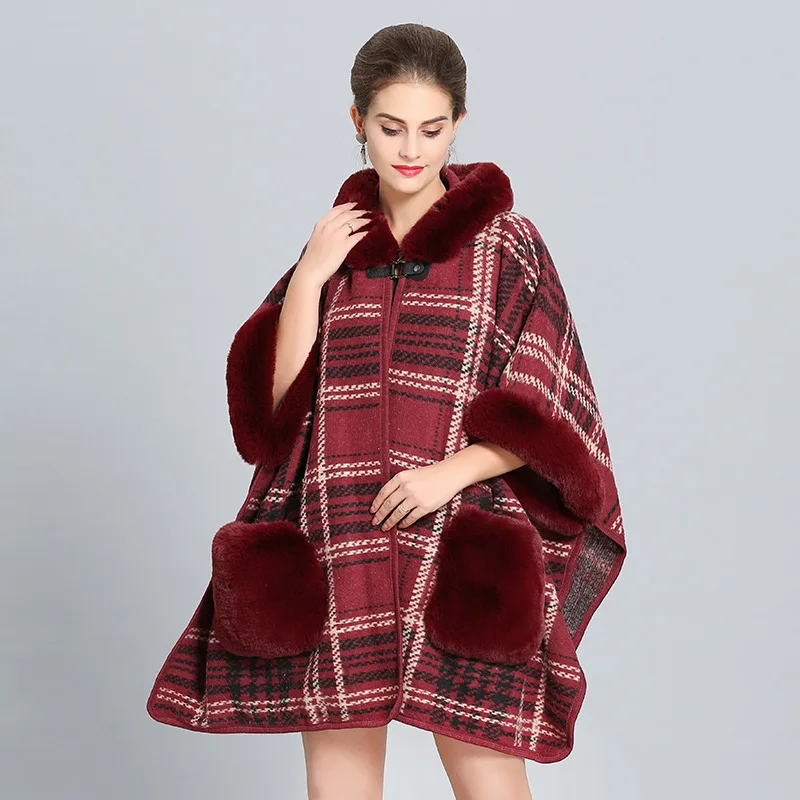 2018 Women Faux Wool Fur Collar Printed Cardigan Winter Warm Thick Long Batwing Sleeves Poncho Plus Size Ladies Hairy Coat
2018 Women Faux Wool Fur Collar Printed Cardigan Winter Warm Thick Long Batwing Sleeves Poncho Plus Size Ladies Hairy Coat