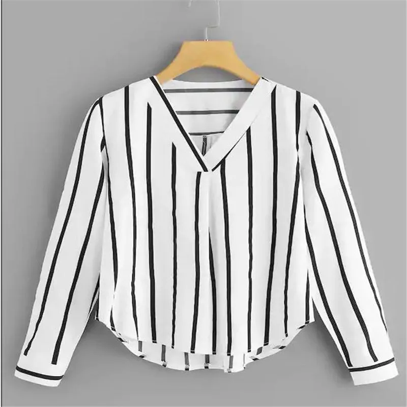 Women Striped Blouse Shirt Long Sleeve Blouse V-neck Shirts Casual Tops Blouse et Chemisier Femme Blusas Mujer de Moda 2019HC108
Women Striped Blouse Shirt Long Sleeve Blouse V-neck Shirts Casual Tops Blouse et Chemisier Femme Blusas Mujer de Moda 2019HC108