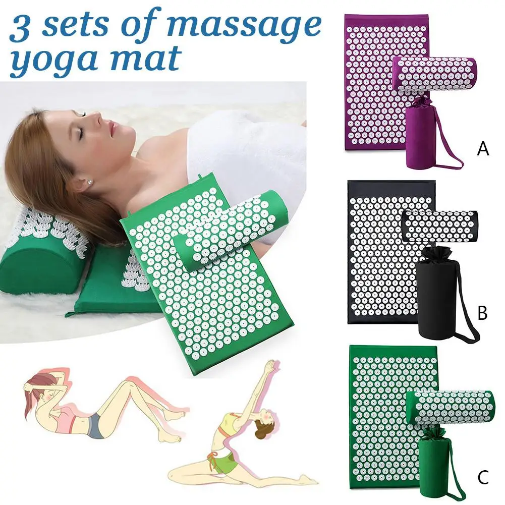 Massager Cushion Massage Yoga Mat Acupressure Relieve Stress Back Body Pain Spike Mat Acupuncture Massage Yoga Mat with Pillow
Massager Cushion Massage Yoga Mat Acupressure Relieve Stress Back Body Pain Spike Mat Acupuncture Massage Yoga Mat with Pillow