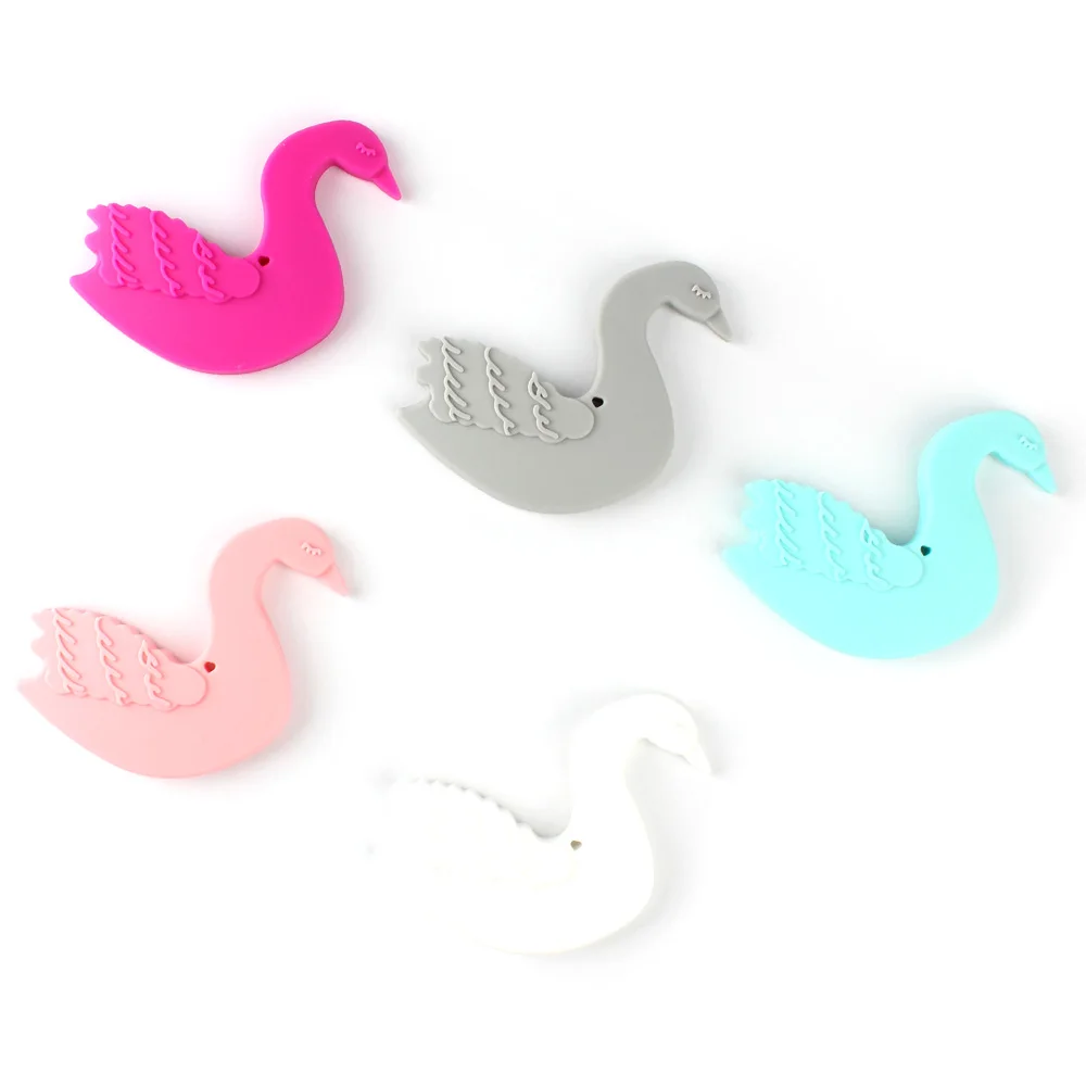 1pcs 80mm Silicone Swan Baby Teethers rodent beads DIY chew Necklace Pacifier Chain Pendant Food Grade Silicone BPA Free
1pcs 80mm Silicone Swan Baby Teethers rodent beads DIY chew Necklace Pacifier Chain Pendant Food Grade Silicone BPA Free