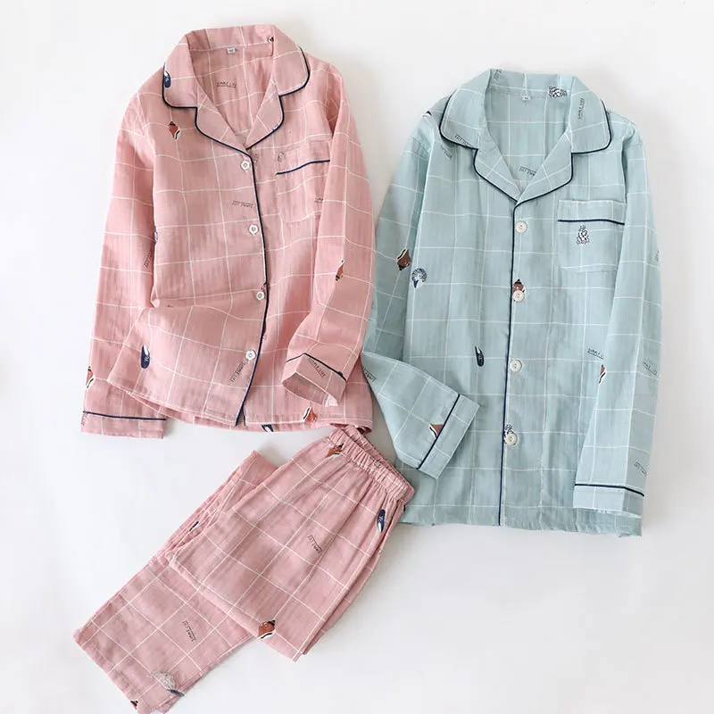 Cotton Long Sleeve Men Pajama Sets Cardigan Casual Sleepwear Suit Men's Pyjamas Couples Homewear Pijama Mujer
Cotton Long Sleeve Men Pajama Sets Cardigan Casual Sleepwear Suit Men's Pyjamas Couples Homewear Pijama Mujer