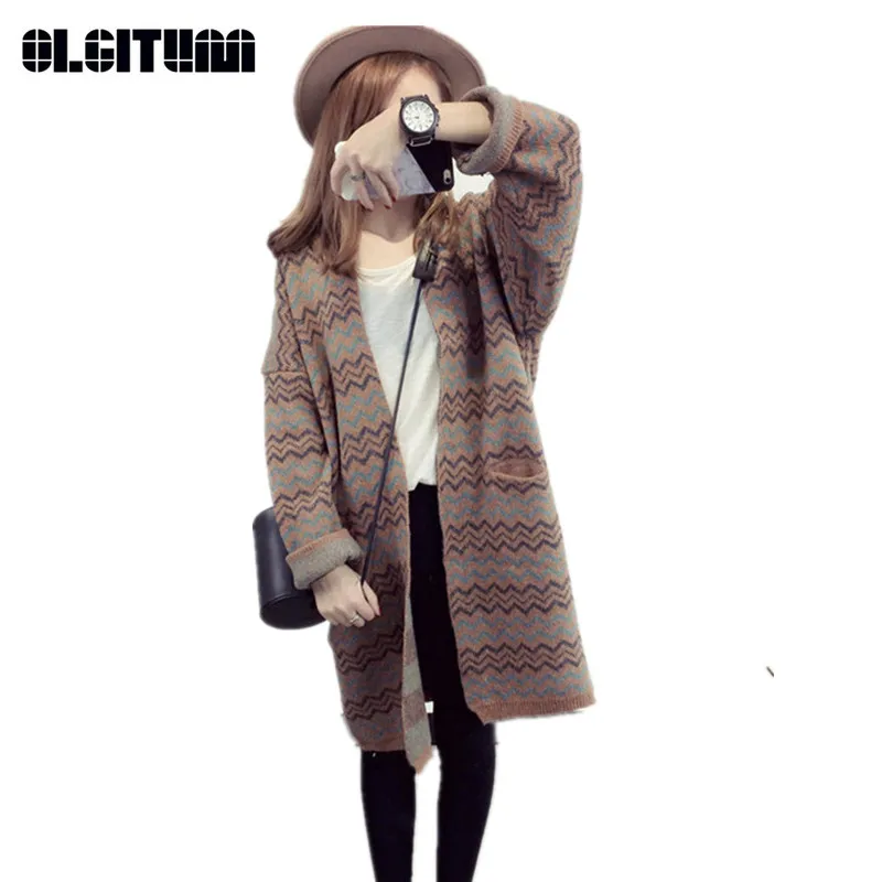 2020 New Fashion Autumn Korean version of the new women's wide stripe wave hit the color loose long sweater cardigan SW033
2020 New Fashion Autumn Korean version of the new women's wide stripe wave hit the color loose long sweater cardigan SW033