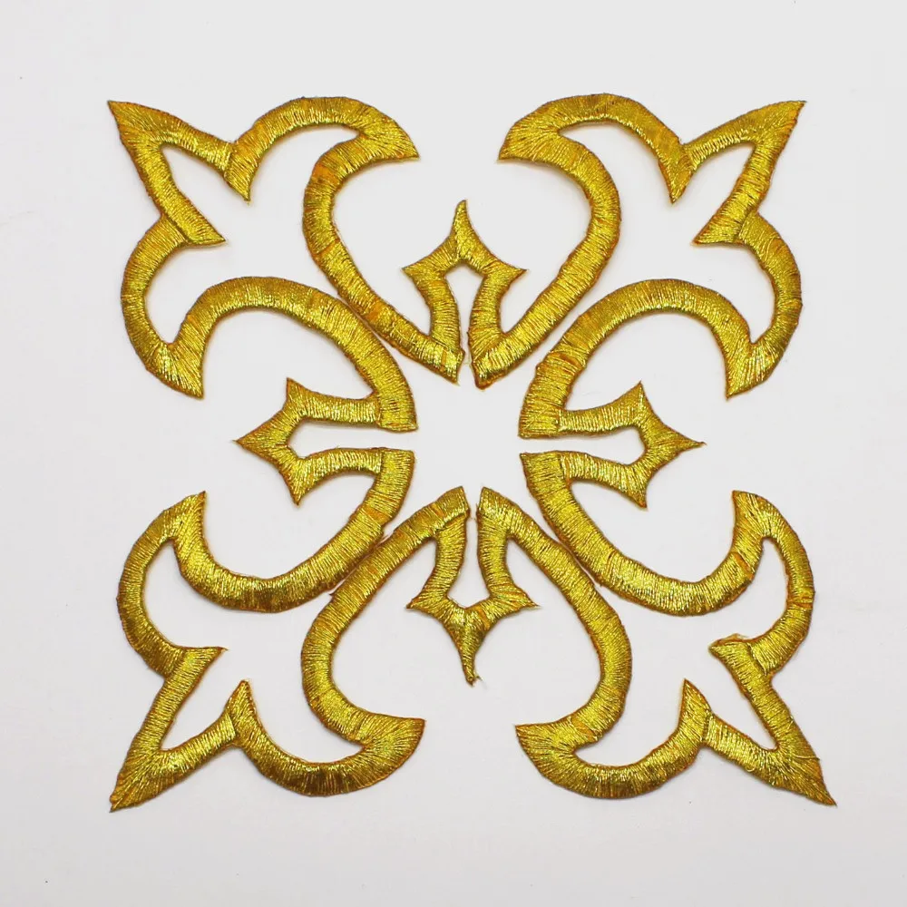 Iron On Flower Patches Gold Embroidery Lace Cosplay Appliques Golden Metallic Embroidered Venise Trim 14.8*14.8cm
Iron On Flower Patches Gold Embroidery Lace Cosplay Appliques Golden Metallic Embroidered Venise Trim 14.8*14.8cm