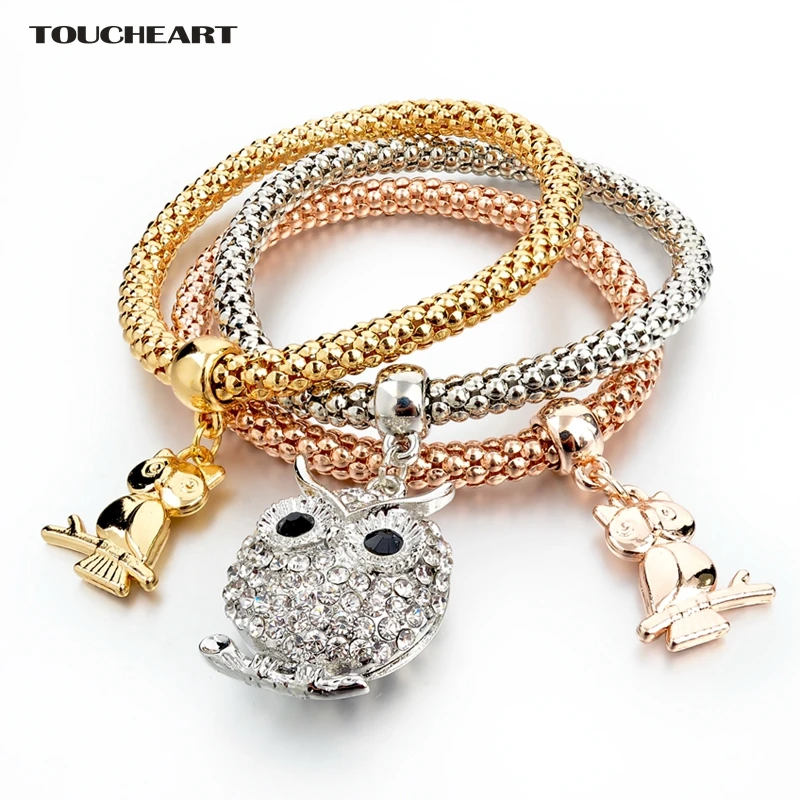 TOUCHEART Silver Owl Charm Bracelets & Bangles For Women Gold Punk Couples Friendship Bracelet Femme Jewelry Pulseras SBR150190
TOUCHEART Silver Owl Charm Bracelets & Bangles For Women Gold Punk Couples Friendship Bracelet Femme Jewelry Pulseras SBR150190