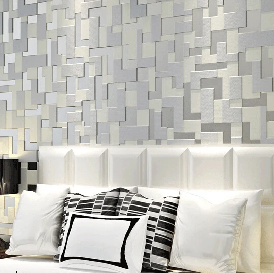 3d Papel де parede водостойкие простые мозаичные обои для спальни в рулонах ТВ фон