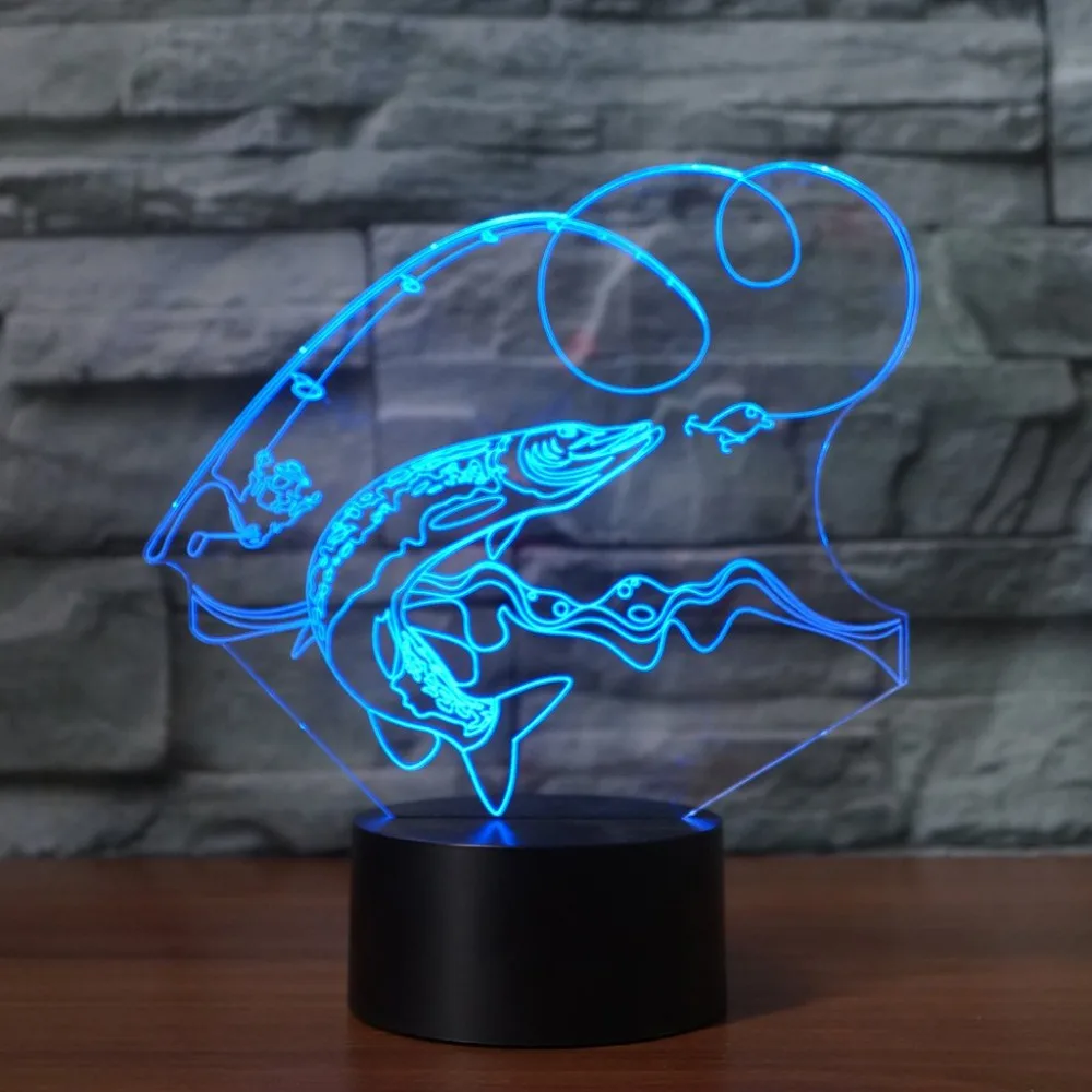 3D Creative Home Decor 7 Color Change Fishing Modelling Gifts Led Table Lamp Usb Vision Fish Lamparas Kids Sleeping Night Lights
3D Creative Home Decor 7 Color Change Fishing Modelling Gifts Led Table Lamp Usb Vision Fish Lamparas Kids Sleeping Night Lights