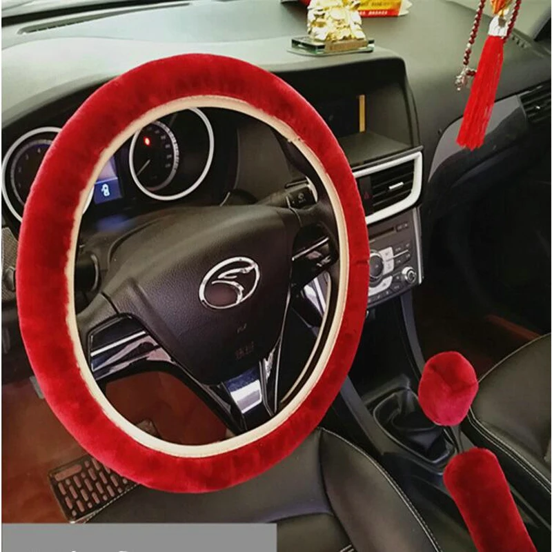 3pcs/1set Wool Plush Warm Steering-Wheel Cover Car Fur Car Steering Wheel Cover Sets Spring Fur Handle Sleeves Winter Supplies
3pcs/1set Wool Plush Warm Steering-Wheel Cover Car Fur Car Steering Wheel Cover Sets Spring Fur Handle Sleeves Winter Supplies