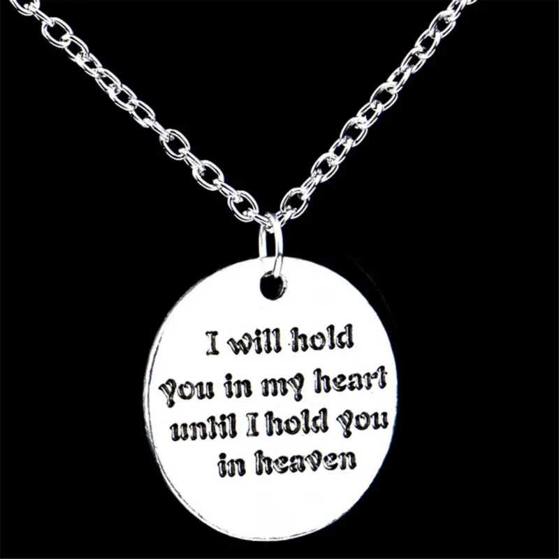 Модное ювелирное изделие ожерелье из сплава круглой формы с надписью Love Word I Will Hold