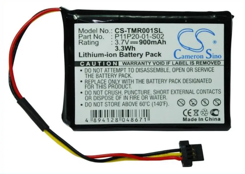 

Cameron Sino 900mah battery for TOMTOM One XXL 540S Route XL XXL 540M XXL 550M P11P20-01-S02 batteries