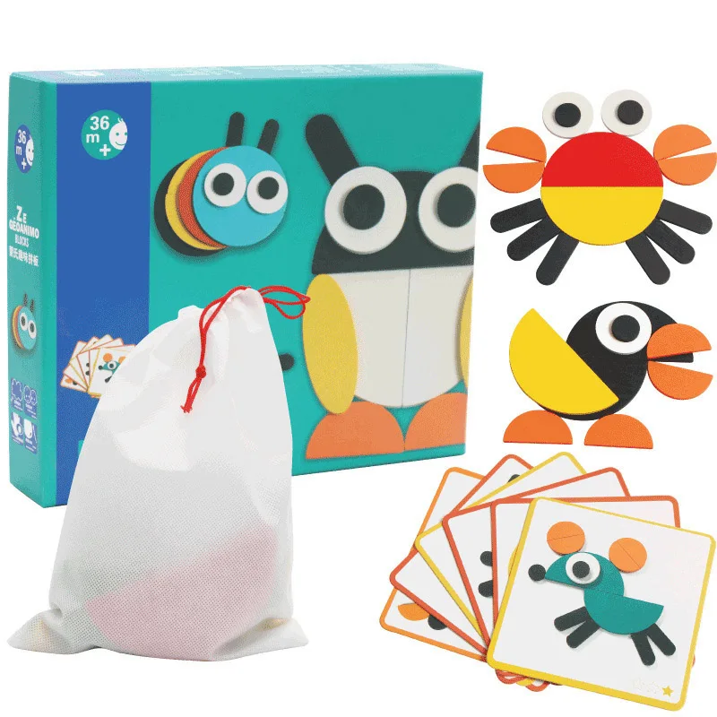 Wooden Pattern Blocks Puzzle Box Educational Toys Challenge IQ for Children Kids M09
Wooden Pattern Blocks Puzzle Box Educational Toys Challenge IQ for Children Kids M09