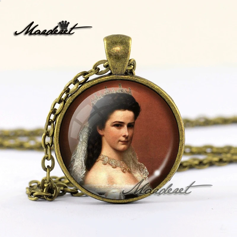 Maderet винтажное ожерелье принцессы Sissi из стекла кабошон ювелирные изделия ручной