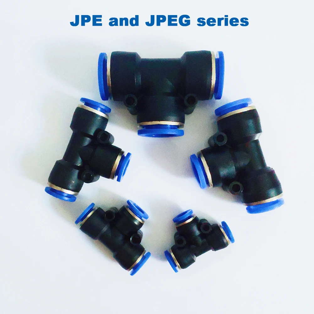 3 Way T shaped Tee Pneumatic fitting 10mm 8mm 12mm 6mm 4mm OD Hose Tube Push In Air Gas Fitting Quick Fitting Connector Adapters
3 Way T shaped Tee Pneumatic fitting 10mm 8mm 12mm 6mm 4mm OD Hose Tube Push In Air Gas Fitting Quick Fitting Connector Adapters