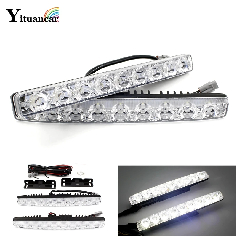 Yituancar 2X9 Chips LED 27W 255MM DC12V DRL Daytime Running Light Universal Waterproof Car Styling Source Auto Ip65 White Lamp 
Yituancar 2X9 Chips LED 27W 255MM DC12V DRL Daytime Running Light Universal Waterproof Car Styling Source Auto Ip65 White Lamp