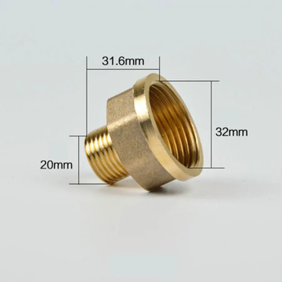 Bushing 1/2" BSP Male x 1" Female Coupling Brass Pipe Fitting Connector Joint Adapter Length 31.6mm
Bushing 1/2" BSP Male x 1" Female Coupling Brass Pipe Fitting Connector Joint Adapter Length 31.6mm