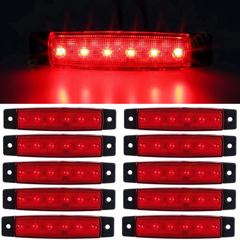 10 шт./компл. 24V 6LED прицеп для грузовика автобуса Боковые указатели поворота Габаритные светильник красный
10 шт./компл. 24V 6LED прицеп для грузовика автобуса Боковые указатели поворота Габаритные светильник красный