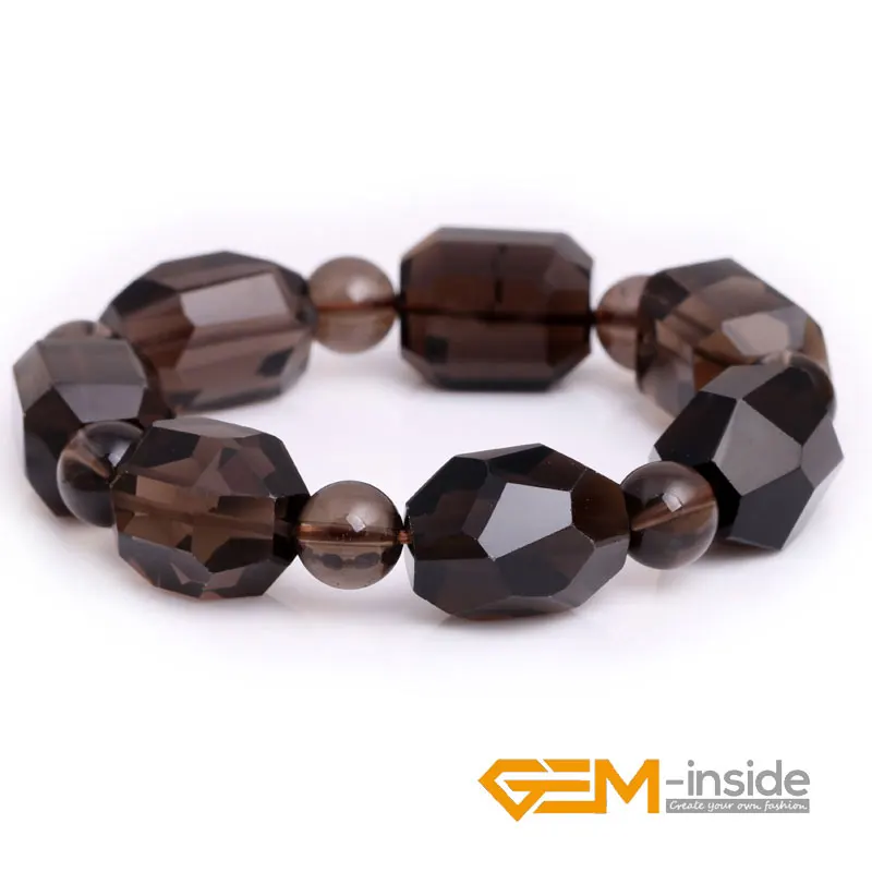 Natural Faceted Smoky Quartzs Gem stone Beaded Elastic Bracelet Jewelry for Women Girl Xmas Gifts Wholesale! 7.5 Inches
Natural Faceted Smoky Quartzs Gem stone Beaded Elastic Bracelet Jewelry for Women Girl Xmas Gifts Wholesale! 7.5 Inches
