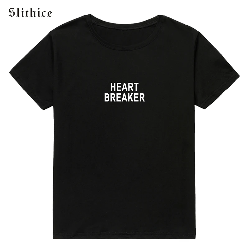 Slithice streetwear Fashion Women T-shirts Cotton Summer tshirt tops Short Sleeve HEART BREAKER Letter Print female T-shirt
Slithice streetwear Fashion Women T-shirts Cotton Summer tshirt tops Short Sleeve HEART BREAKER Letter Print female T-shirt