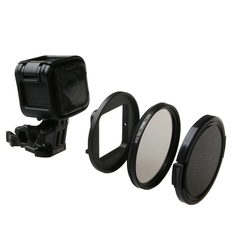 

CPL/UV Filter Circular Polariz + Lens Protector Cap + 58mm Adapter Ring Filtors For Gopro Hero 4 5 session camera Accessories