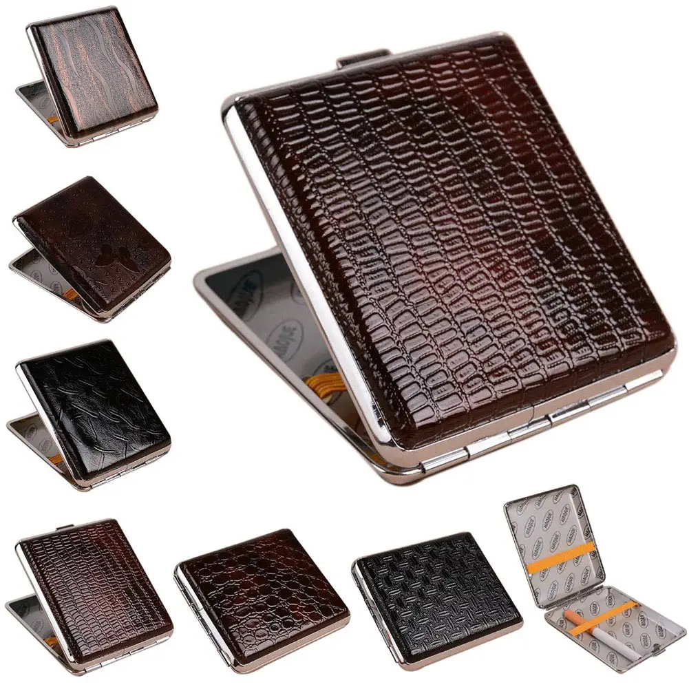 Retro Leather Metal Cigarette Box Pouch Case Holder Portable Stylish Double-sided Cigarette Case Tobacco Storage Container
Retro Leather Metal Cigarette Box Pouch Case Holder Portable Stylish Double-sided Cigarette Case Tobacco Storage Container