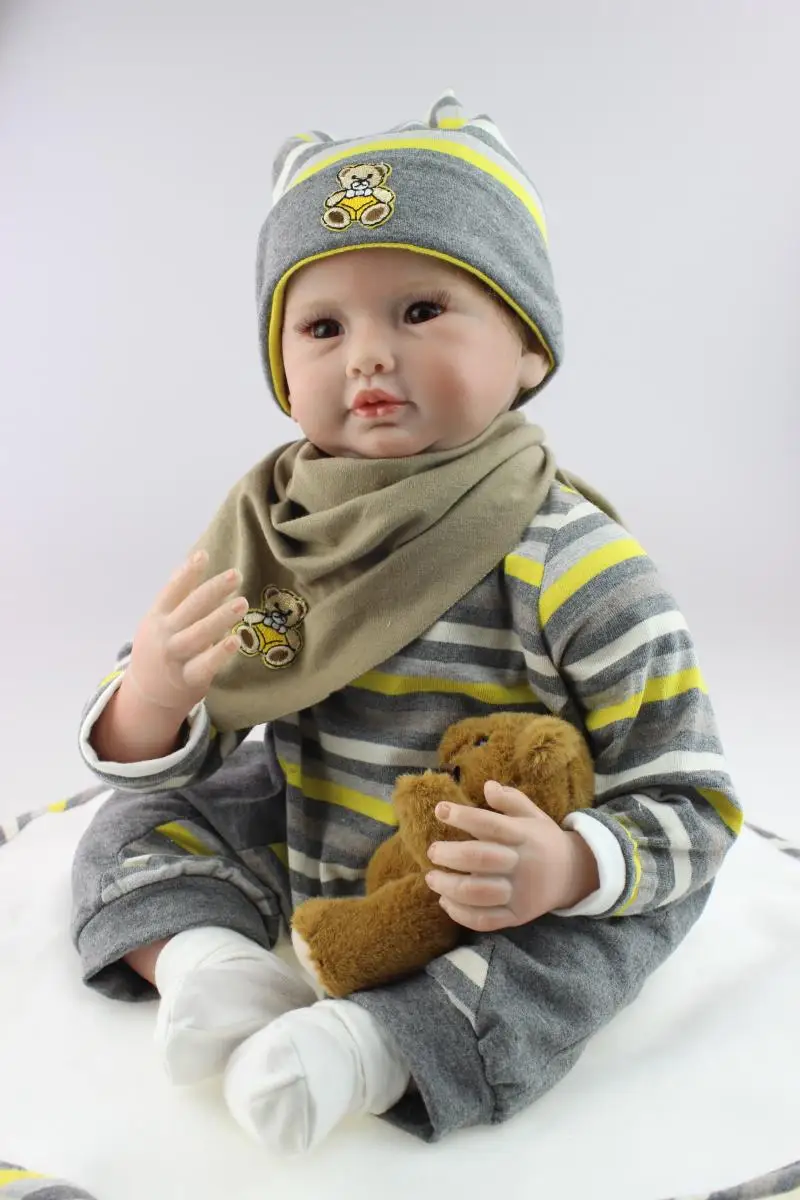 cool boy doll for girls 55 cm silicone Reborn Dolls 22 inches Soft Vinyl Baby nowborn Doll Realistic Toys for Kits free shipping
cool boy doll for girls 55 cm silicone Reborn Dolls 22 inches Soft Vinyl Baby nowborn Doll Realistic Toys for Kits free shipping